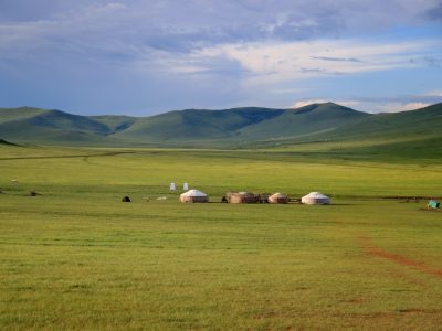 The Mongolian steppe near Ulaanbaatar. High quality photo
